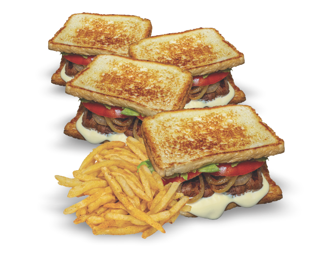 Family Fillet Steak Burgers Toast